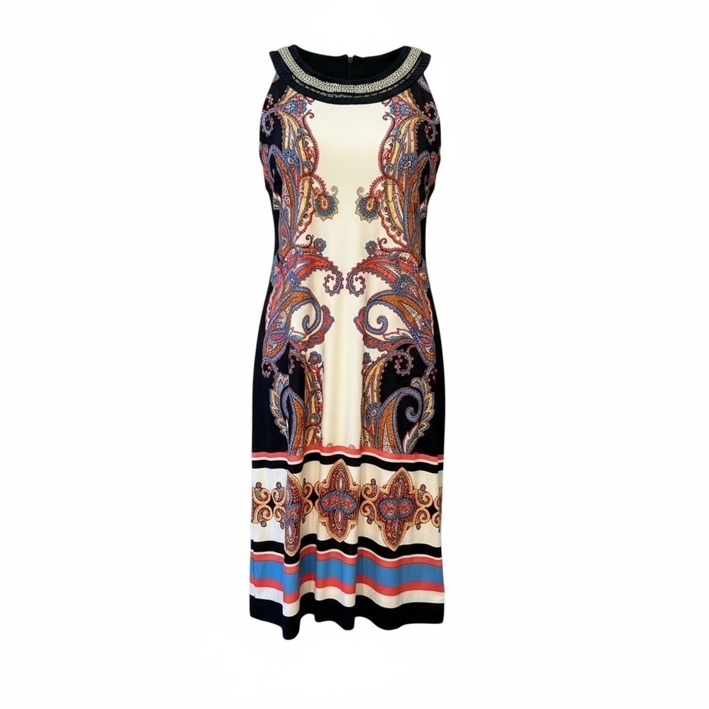 Roz & Ali Elegant Paisley Print Dress women’s size 6